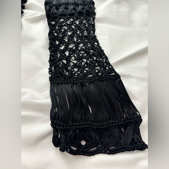 Ralph Lauren Black Label Crochet & Leather Coverup/Shirt, Sample, NWOT - Picture 11 of 16